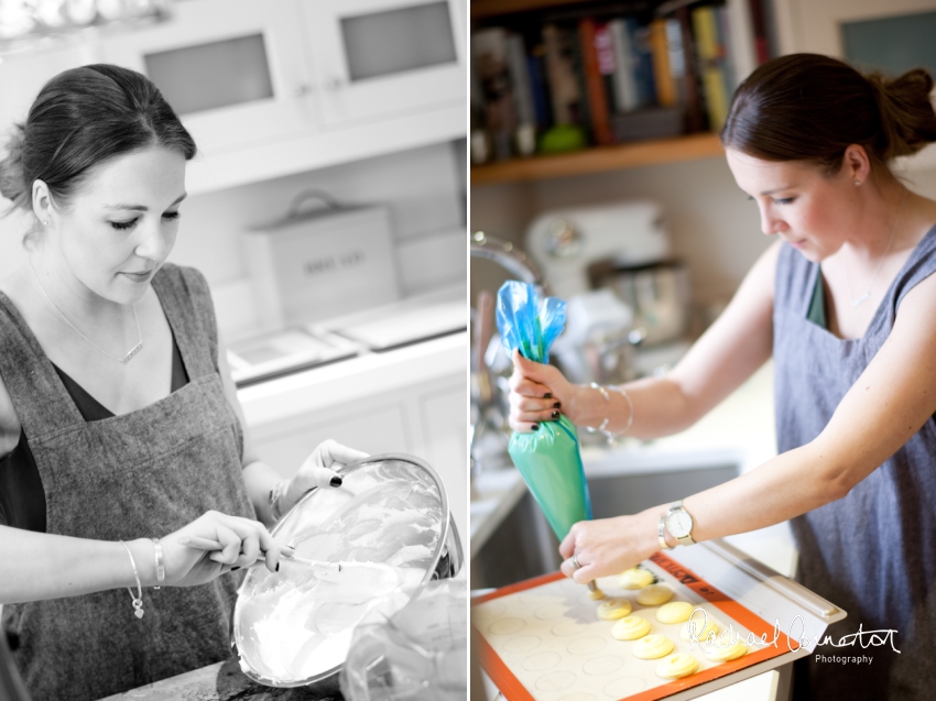 Professional colour photograph of creative inspiration baking shoot at Maison des Macaron at Market Harborough by Rachael Connerton Photography